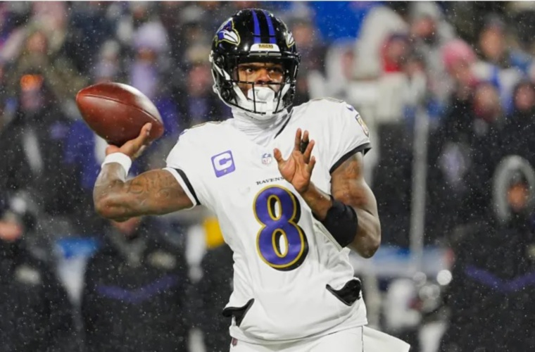 Lamar Jackson, quarterback de los Ravens.
