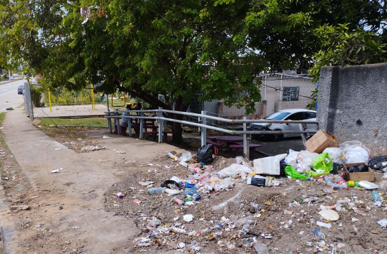 Balaceras en PanamáViejo ponen en riesgo a trabajadores de aseo mientras laboran.