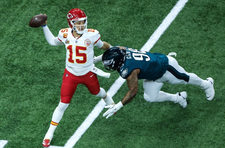 Patrick Mahomes durante el Súper Bowl.
