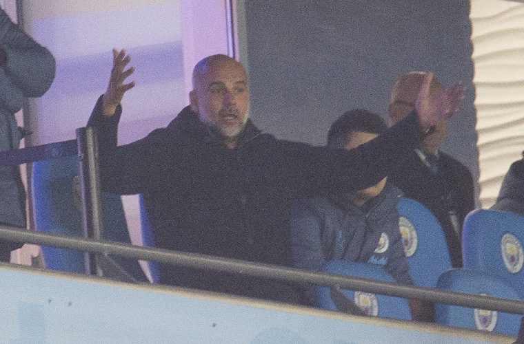 Pep Guardiola estuvo en las gradas.