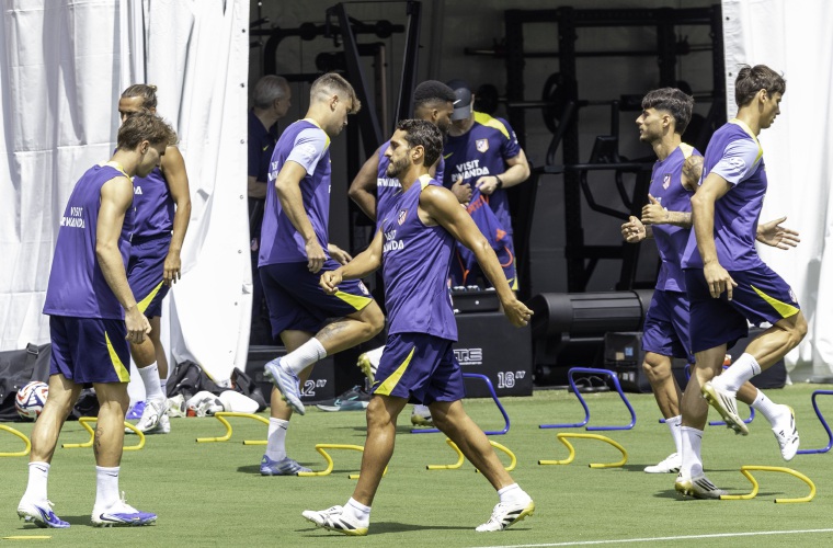 Entrenamiento del Atlético de Madrid.