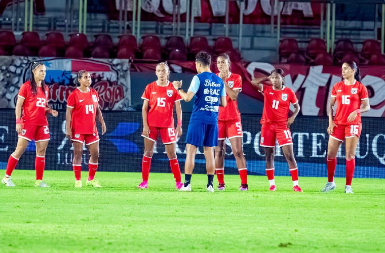 Jugadoras de la Selección de Panamá.