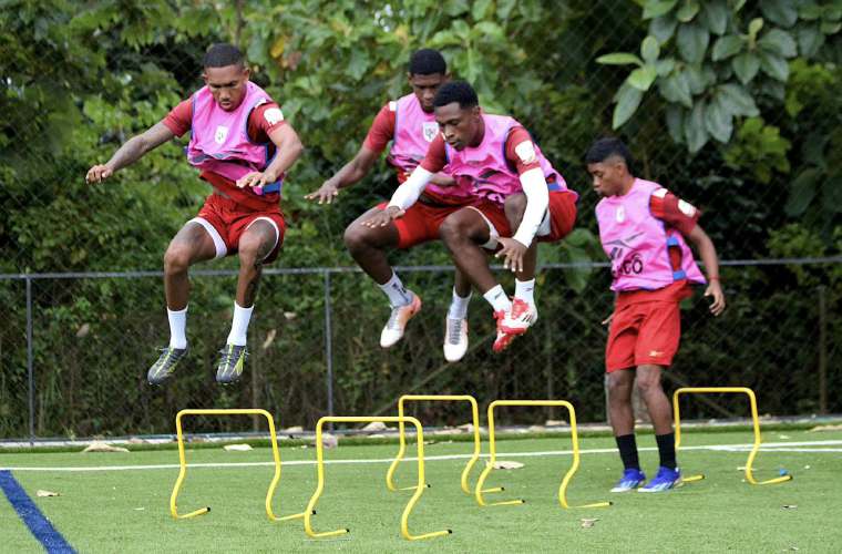 Entrenamiento de ayer de la Selección Sub-20 de Fútbol de Panamá.