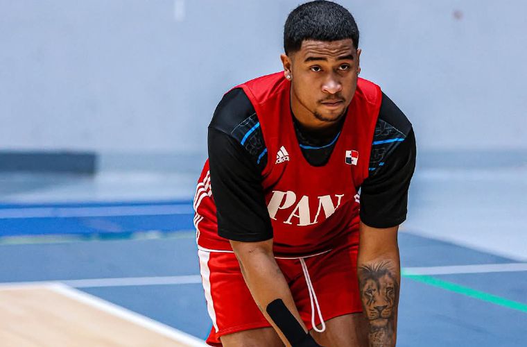 Guillermo Navarro durante una de las jornadas de práctica de Panamá con miras a la Copa Latina y la FIBA AmeriCup 2025.