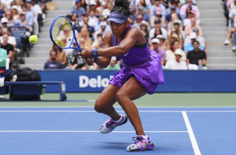 Naomi Osaka en su partido de ayer.