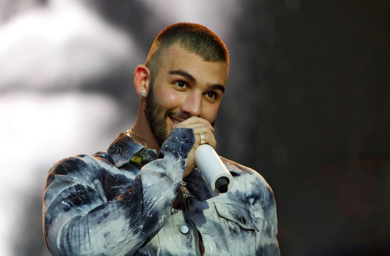 El cantante y compositor colombiano Manuel Turizo, durante una presentación, en Monterrey.