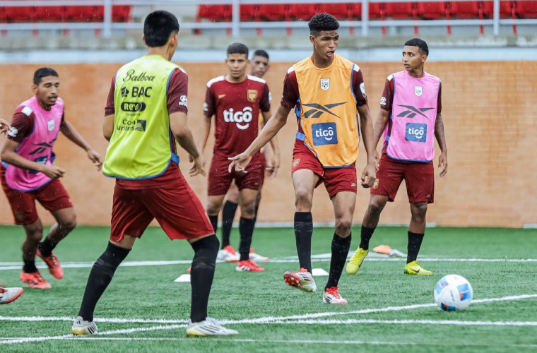 Práctica de ayer de la selección panameña.