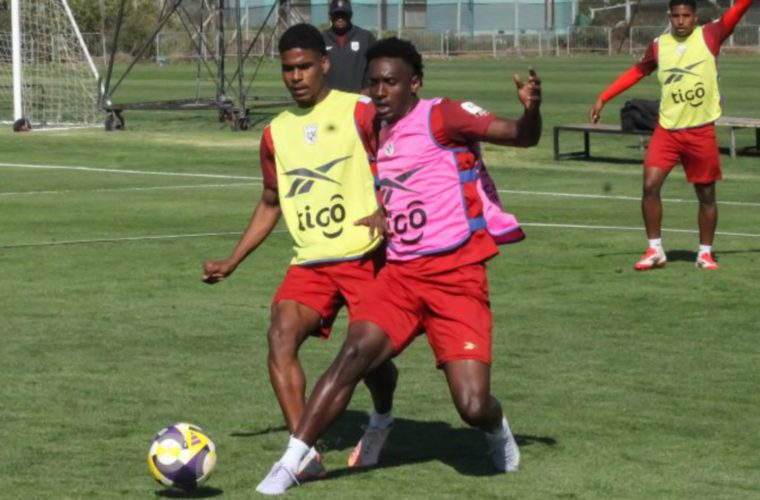 Práctica de ayer de la selección.