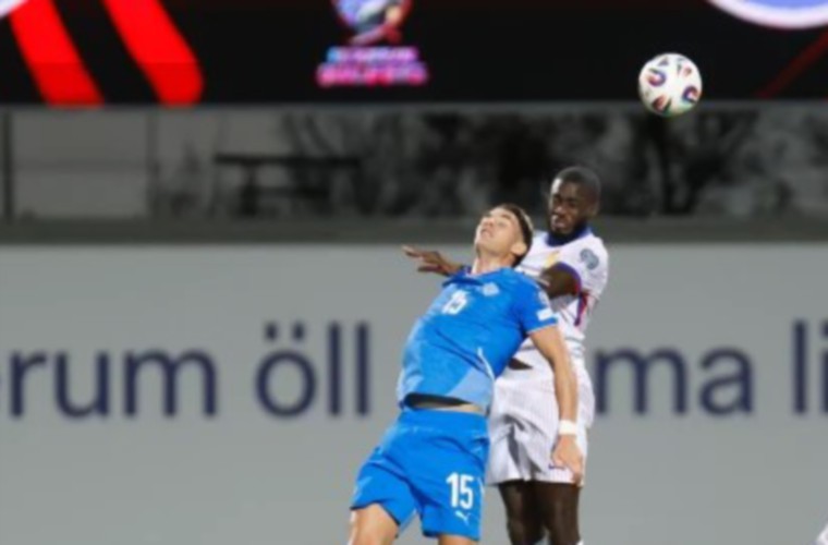 Acción del encuentro entre Francia e Islandia.