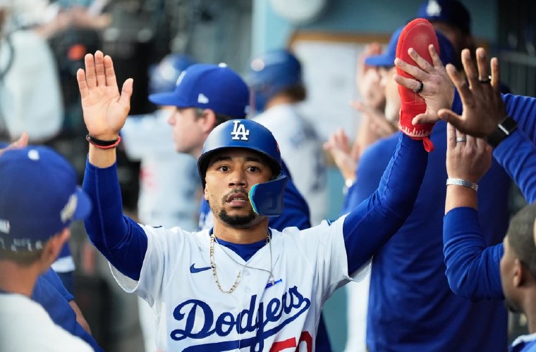 Mookie Betts, jugador de los Dodgers.