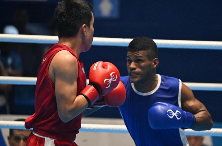 Irving Ibargüen en su combate de ayer lunes en Guatemala.
