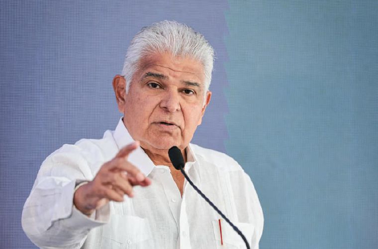 El presidente José Raúl Mulino