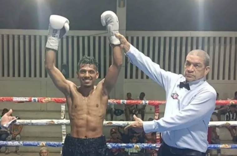 El púgil panameño Carlos ‘El Gallero’ Rodríguez.