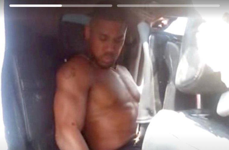 Anthony Joshua en el accidente.