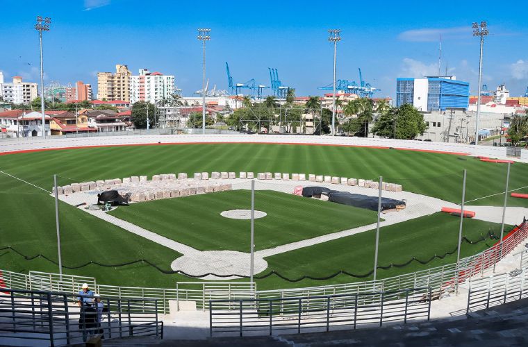 Panorámica del Estadio Mariano Bula, en donde está programado la inauguración del Campeonato Nacional de Béisbol Mayor 2026.