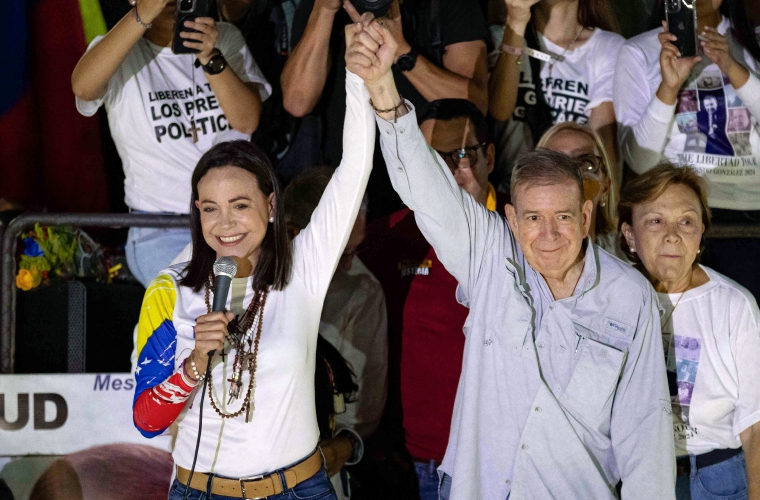 Los líderes opositores de Venezuela María Corina Machado y Edmundo González Urrutia.