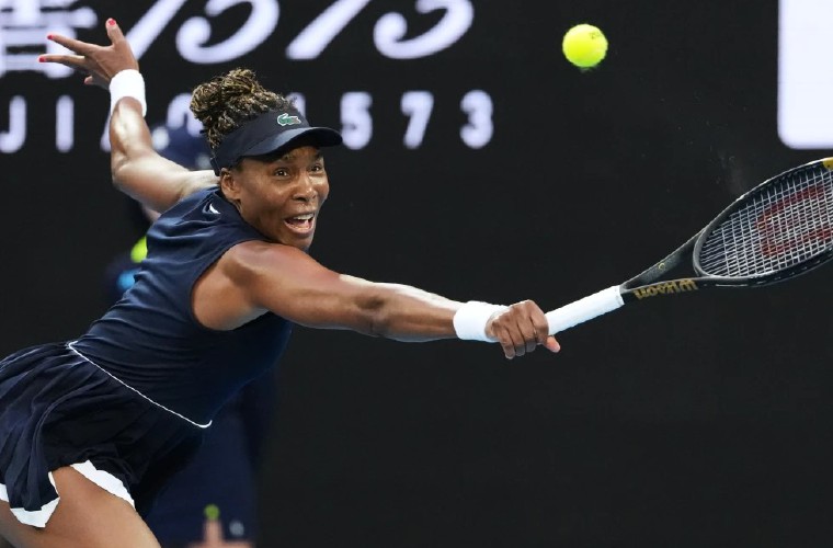 Venus Williams en acción.