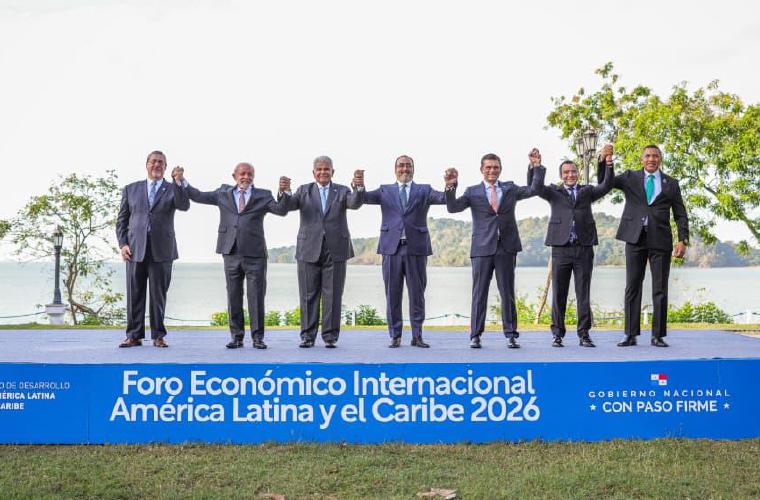Jefes de Estado que participan en el foro en Panamá.