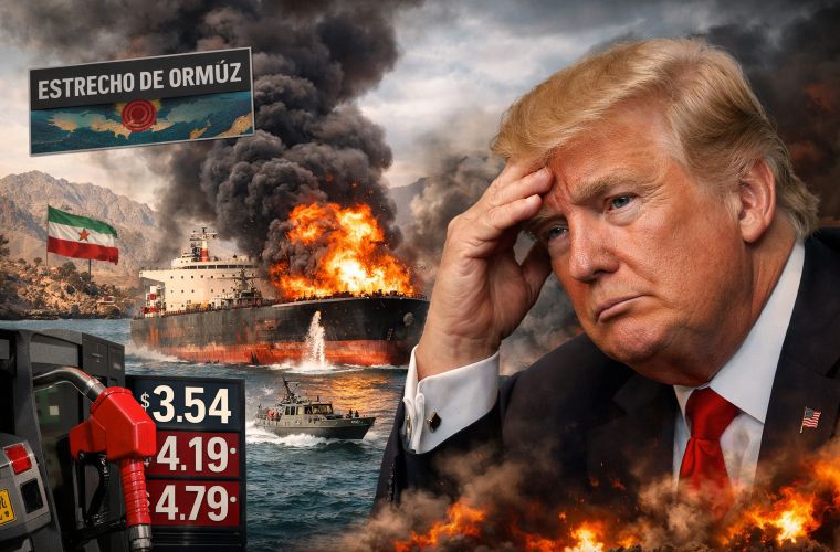 Trump mira opciones ante golpe petrolero de Irán.