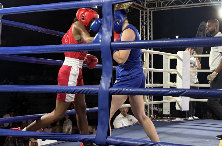 Uno de los combates de la función. 