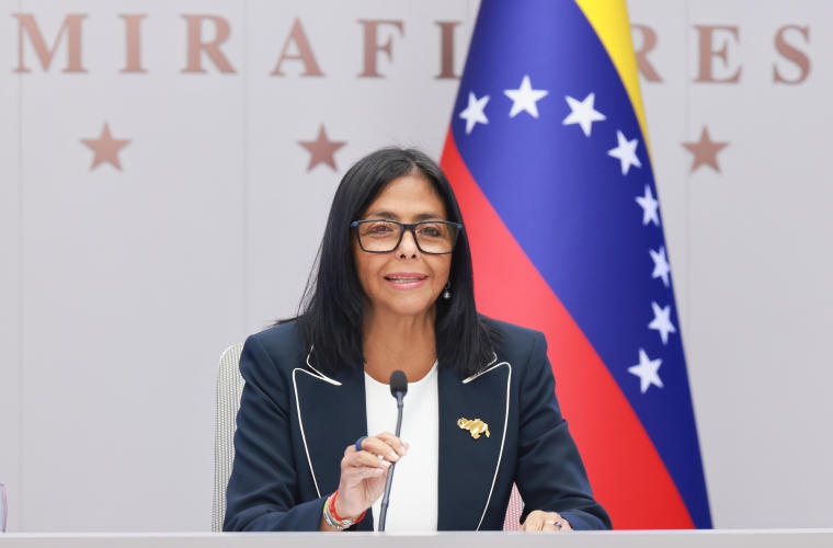 La presidenta encargada de Venezuela, Delcy Rodríguez.