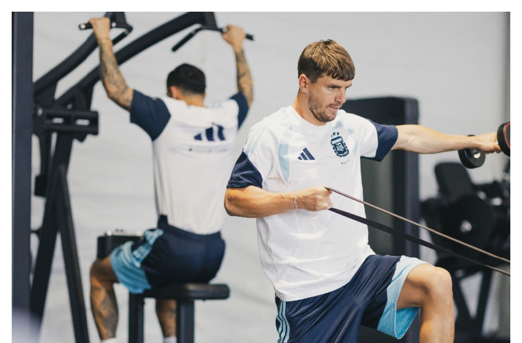 Preparación del equipo de Argentina en la ciudad de Argentina.