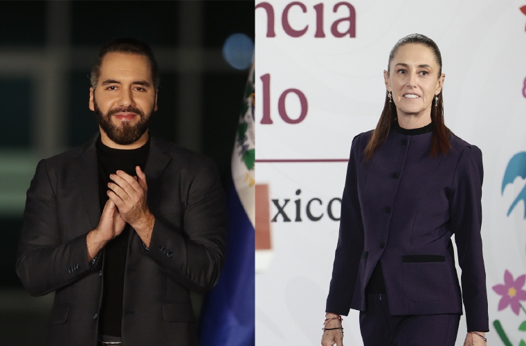 Bukele y Sheinbaum lideran aprobación presidencial