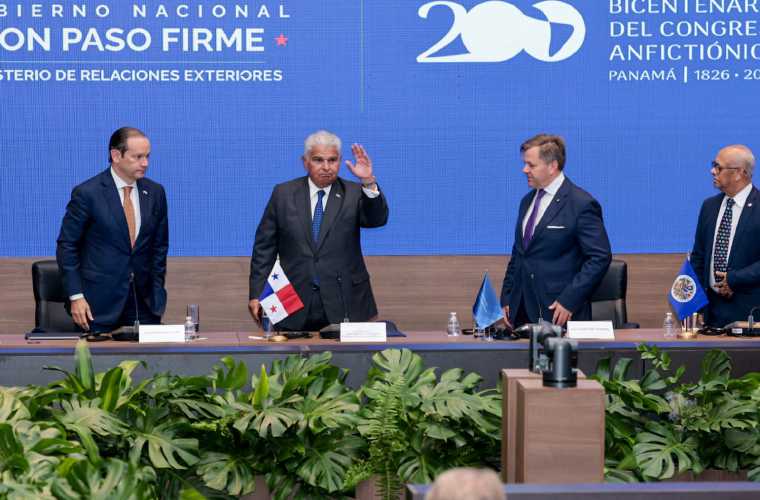 Presidente José Raúl Mulino durante su intervención.