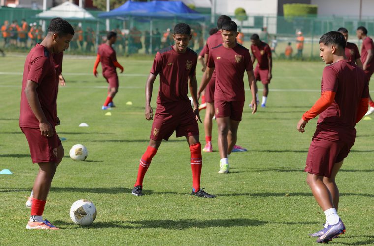 Entrenamiento de ayer martes de la Selección Sub-20 de Fútbol de Panamá.