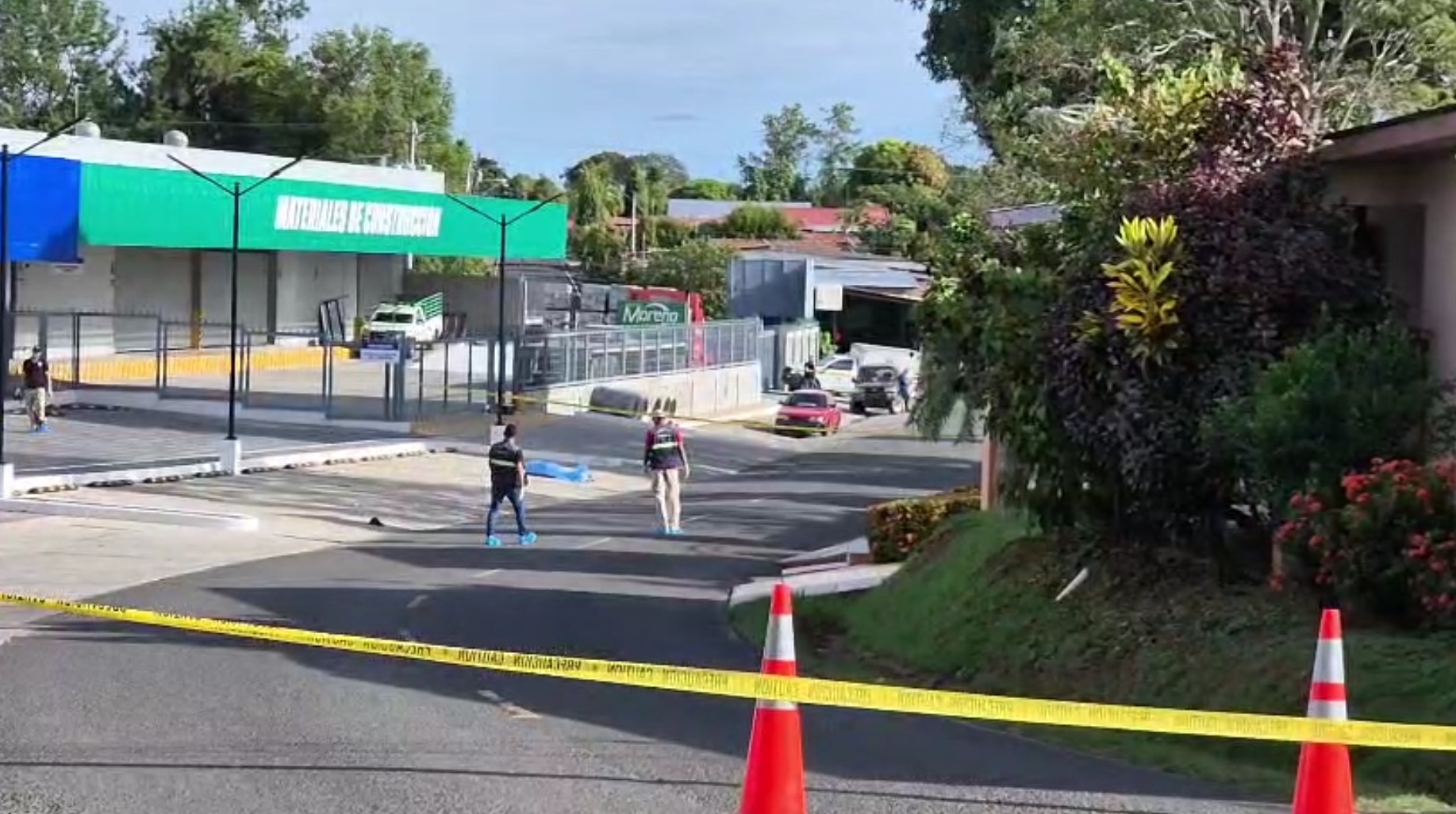 Punto donde ocurrió el atropello mortal.