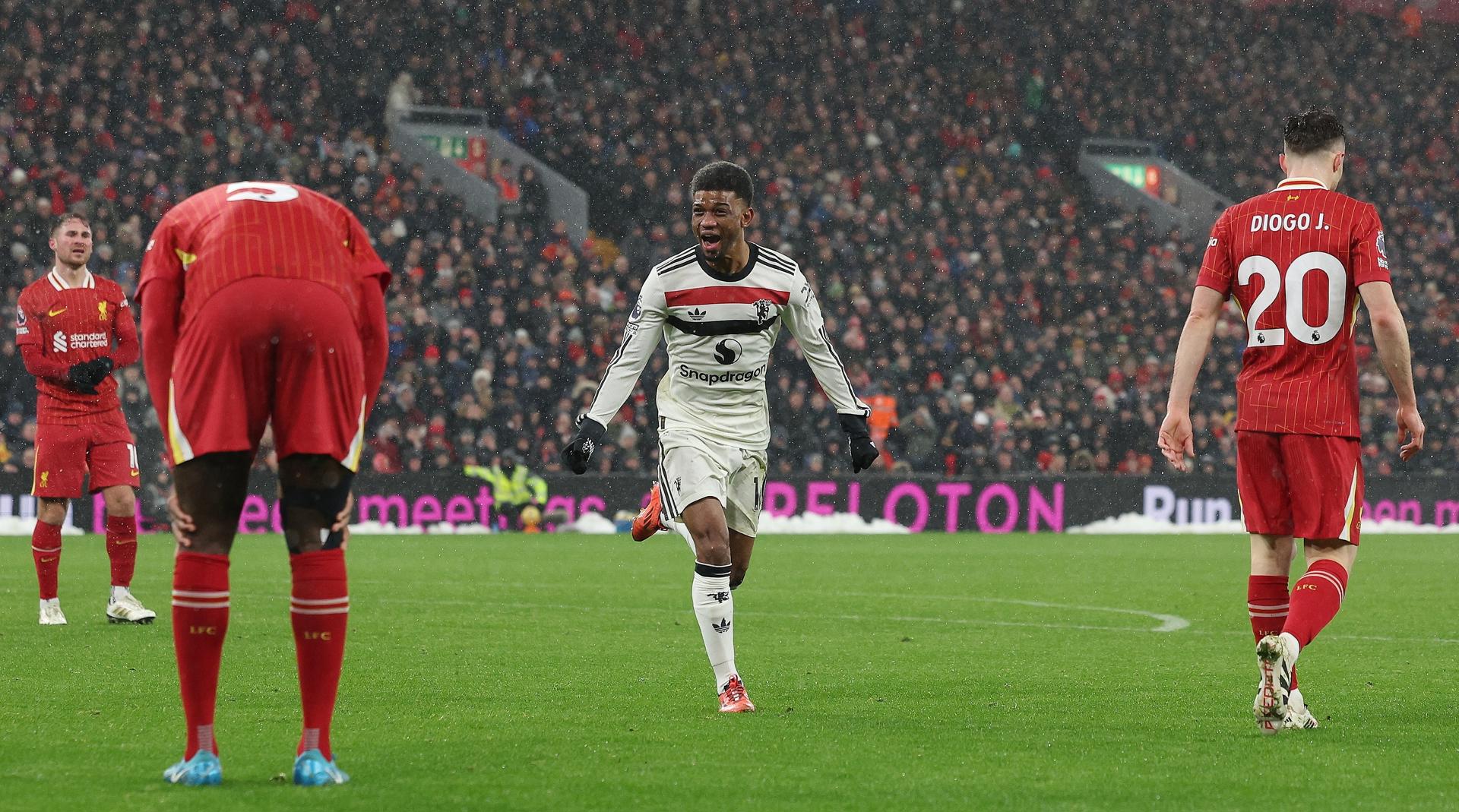 Diallo, del Manchester United, festeja su anotación. /Foto: EFE