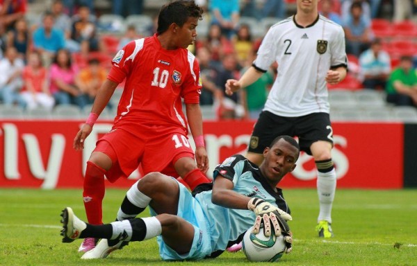 Iván Picart (q.e.p.d.) durante el duelo contra Alemania en el Mundial Sub-17 México 2011.