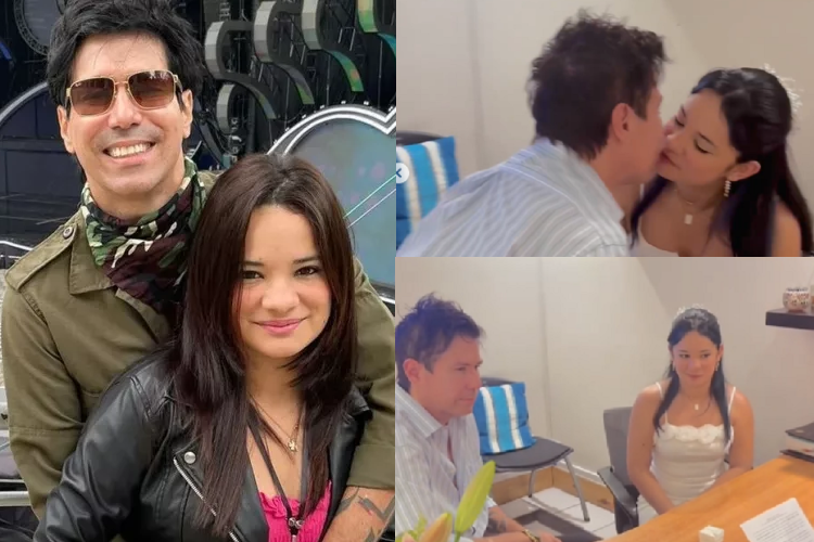 Emilio Regueira, boda, Aislinn Hartman, joven pareja, boda civil