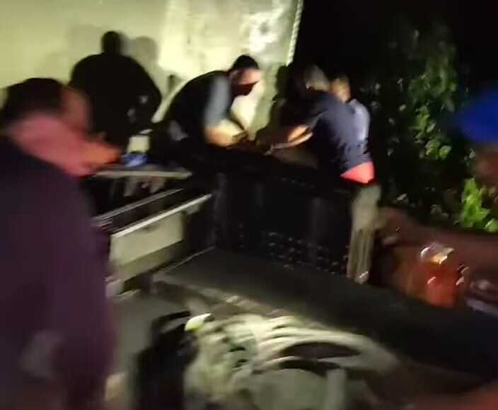 Escena del accidente de tránsito.   