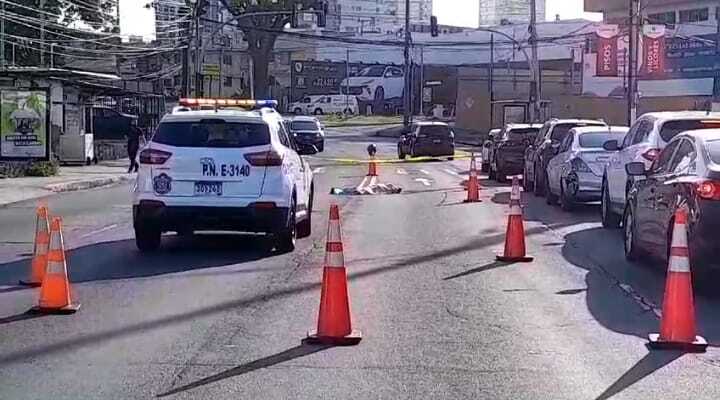 Escena del accidente de tránsito con víctima fatal. (Foto-Video: Landro Ortiz)