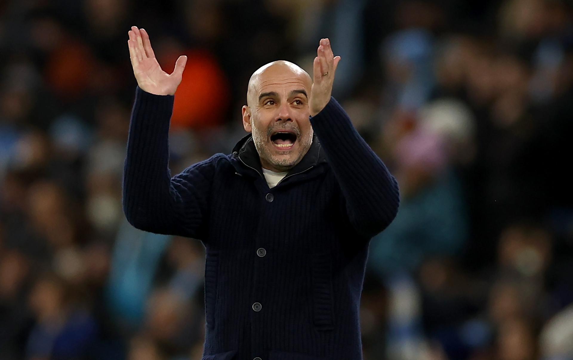 Pep Guardiola, técnico del Manchester City. /Foto: EFE