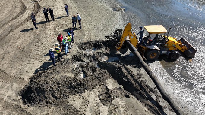 Inspección en área contaminada.