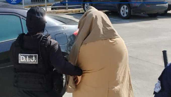 Mujer detenida en Panamá Norte.