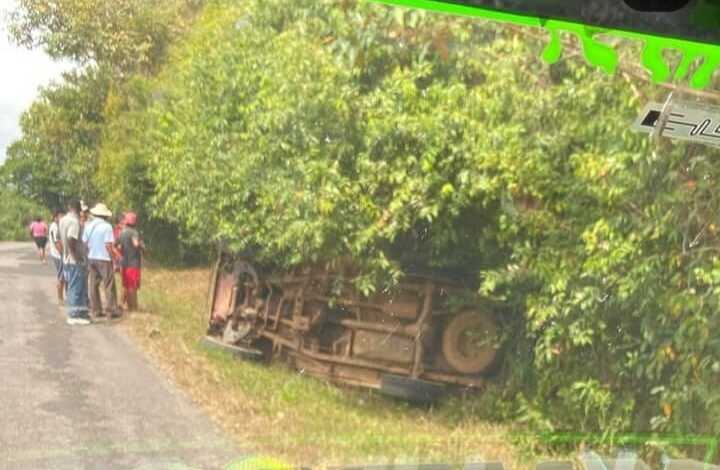 Escena del accidente de tránsito.