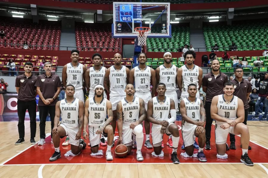 El quinteto nacional de Panamá. /Foto: Fepaba