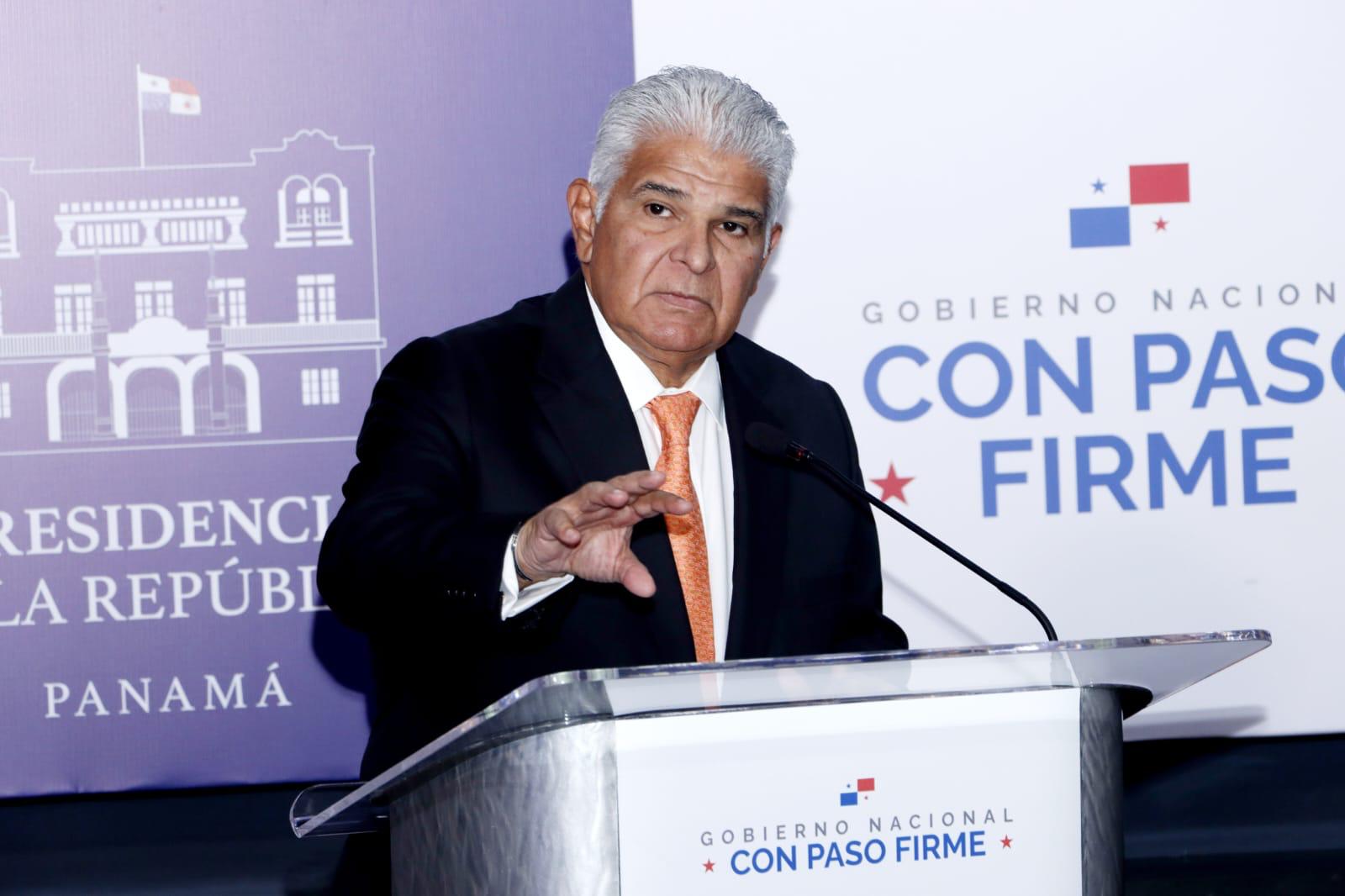 Presidente Mulino en su habitual conferencia de prensa.