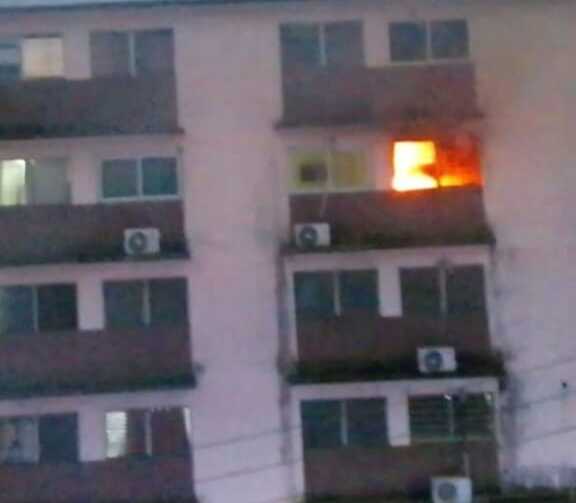 Escena del incendio.      (Foto: Tráfico Panamá)