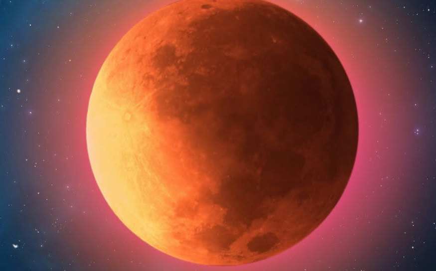 La mejor hora para observar el eclipse total es de 1:30 a.m. a 2:30 a.m. Foto: @oaputp