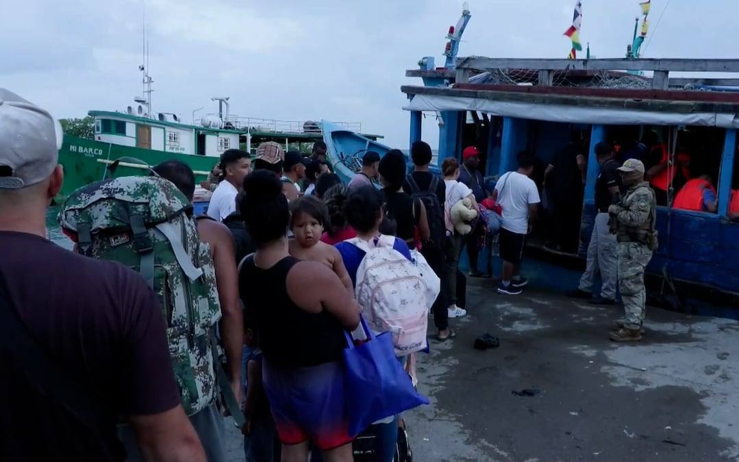 Invasión de migrantes en Miramar, Colón.