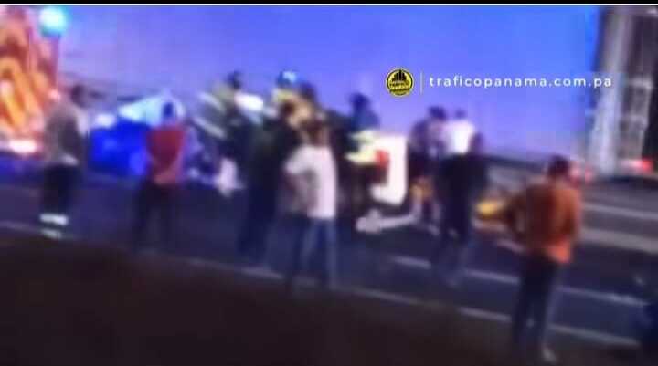 Escena del hecho de tránsito ocurrido el pasado lunes. (Foto: Tráfico Panamá)