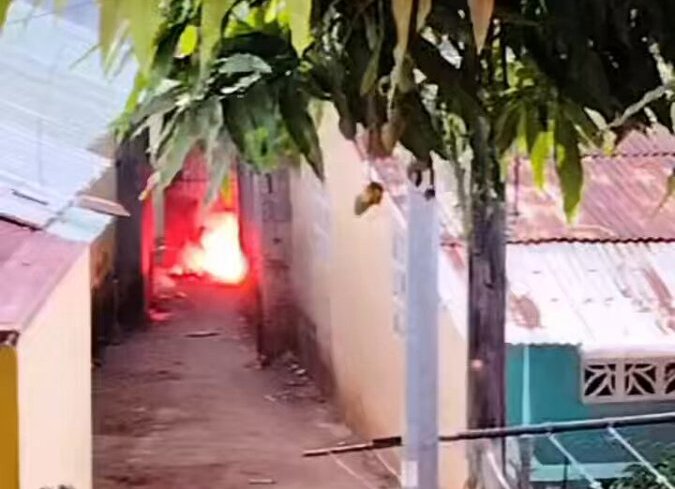 Escena del incidente en Viejo Veranillo, frente a la UP.