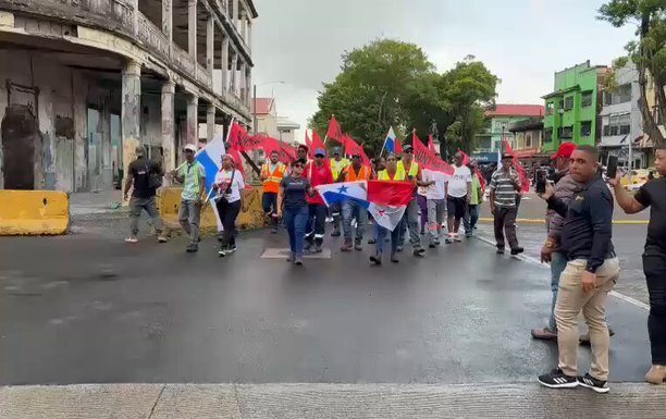 Marcha por temas sociales que agobian a la provincia de Colón.