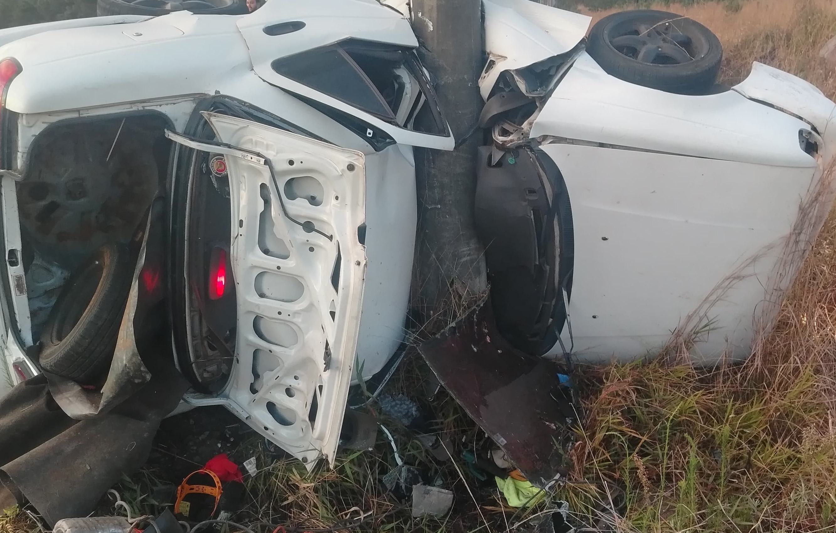 Escena del accidente de tránsito.