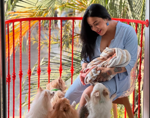 La fotografía compartida por Liz en sus redes sociales. 