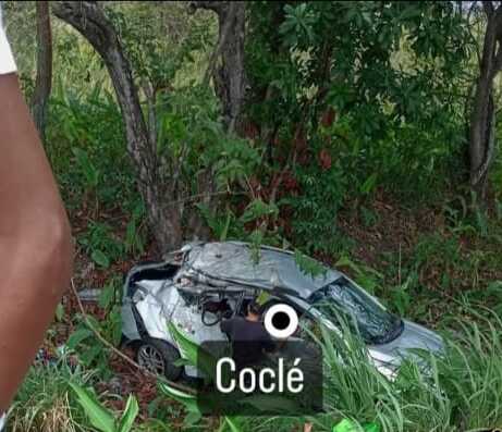 Escena del accidente de tránsito.    (Foto: Tráfico Coclé)